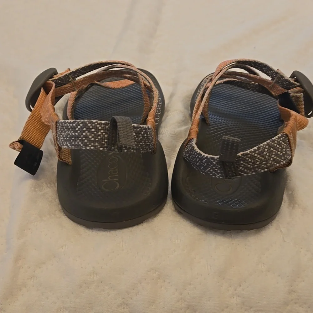 Chaco Kids Orange and Black Strappy Sandals